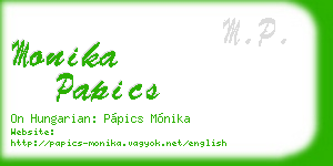 monika papics business card